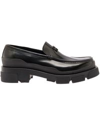 Givenchy - 'terra' Loafers With Logo And Chunky Platform In Leather - Lyst