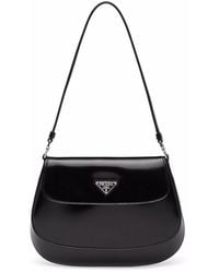 Prada Odette Mini Backpack In Saffiano Leather With Triangular