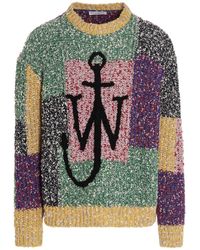 JW Anderson Anchor Patchwork Crewneck Sweater Sweater - Multicolor