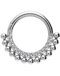 PIERCINGLINE - Titan Segmentring Clicker Eingefasste Kristalle - Lyst