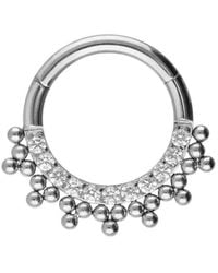 PIERCINGLINE - Titan Segmentring Clicker Eingefasste Kristalle - Lyst