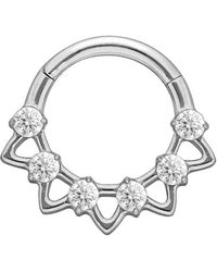 PIERCINGLINE - Titan Segmentring Clicker Kristalle + Spitzen - Lyst