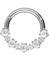 PIERCINGLINE - Titan Segmentring Clicker Eingefasste Kristalle - Lyst