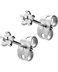 FILANGO - Titan Ohrstecker Kristallblume - Lyst