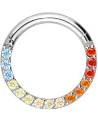 PIERCINGLINE - Titan Segmentring Clicker Eingefasste Bunte - Lyst