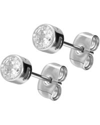 FILANGO - Titan Ohrstecker Eingefasster Kristall - Lyst