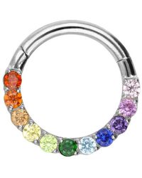 PIERCINGLINE - Titan Segmentring Clicker Eingefasste Bunte - Lyst