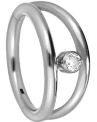 PIERCINGLINE - Titan Segmentring Clicker 2 Ringe + Kristall - Lyst