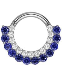 PIERCINGLINE - Titan Segmentring Clicker Eingefasste Kristalle - Lyst