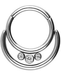 PIERCINGLINE - Titan Segmentring Clicker 2 Ringe + Kristalle - Lyst