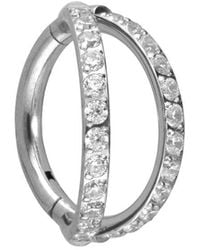 PIERCINGLINE - Titan Segmentring Clicker 2 Ringe + Eingefasste - Lyst
