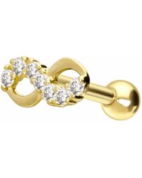 PIERCINGLINE - 14/18 Karat Ohrpiercing Moissanite - Lyst