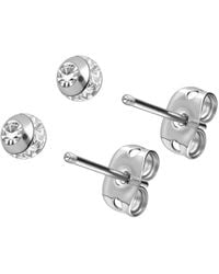 FILANGO - Titan Ohrstecker Epoxy-Ring-Kugel + Kristall - Lyst