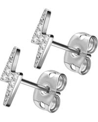 FILANGO - Titan Ohrstecker Blitz + Eingefasste Kristalle - Lyst