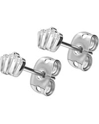 FILANGO - Titan Ohrstecker 3 Eingefasste Kristallrechtecke - Lyst