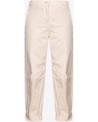 Pinko - Cavalry Fabric Carrot Trousers - Lyst