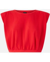 Pinko - Top Corto Sin Mangas De 100 Algodón - Lyst