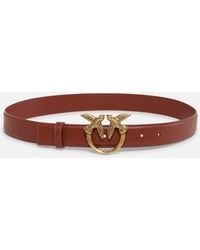Pinko - Love Birds Leather Belt 3Cm - Lyst