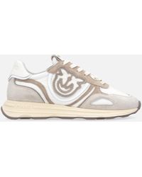 Pinko - Suede Sneakers With Logo - Lyst