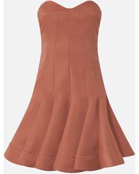 Pinko - Short Bustier Dress With Pleated Skirt - Lyst