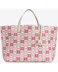 Pinko - Big Shopper Bag With Logo Print - Lyst
