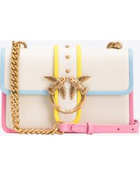 Pinko - Mini Love Bag One In Leather With Multicoloured Edging - Lyst