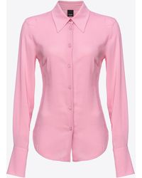 Pinko - Camicia in georgette stretch - Lyst