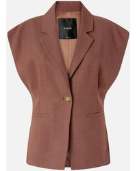 Pinko - Sleeveless Rustic-Effect Jacket - Lyst