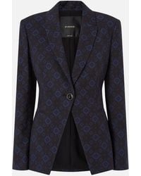 Pinko - Jacket With Geometric And Floral Motif - Lyst