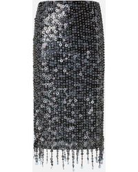 Pinko - Pencil Skirt With Sequins And Crystals - Lyst