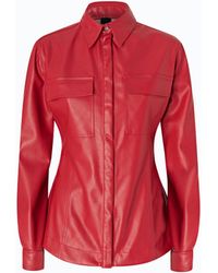 Pinko - Nappa Leather-Effect Coated Shirt - Lyst