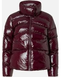 Pinko - Padded Crystal Nylon Pea Coat - Lyst