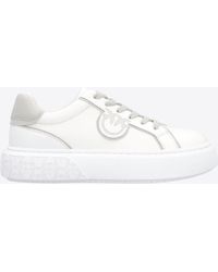 Pinko - Leather Sneakers With Contrasting Details - Lyst