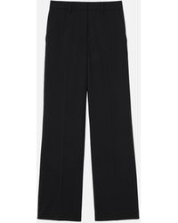 Pinko - Tailored Wide-Leg Twill Trousers, Limo - Lyst