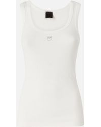 Pinko - Vest Top With Love Birds Golden Detail - Lyst