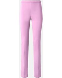 Pinko - Linen-Blend Trousers With Adjustable Hem Slit Detail - Lyst