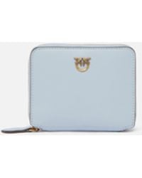 Pinko - Square Leather Zip-Around Purse - Lyst