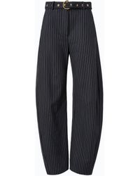 Pinko - Pinstriped Wool-Blend Balloon-Leg Trousers - Lyst