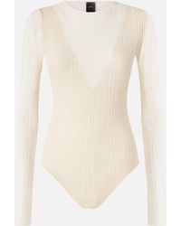 Pinko - Bodysuit With Sheer Details - Lyst