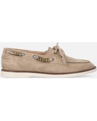 Pinko - Suede Moccasins With Jewel Details - Lyst
