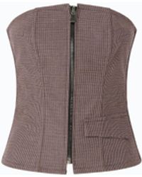 Pinko - Bustier Top With Zip - Lyst
