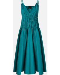 Pinko - Sleeveless Midi Dress With Pleats And Gathering - Lyst