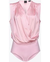 Pinko - Crossover-Body Aus Stretch-Satin, Rauch Orchidee - Lyst