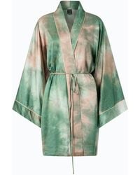 Pinko - Gradient Satin Kimono With Belt - Lyst