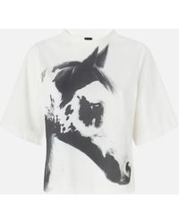 Pinko - Reimagine By X Patrick Mcdowell Wide T-shirt With Horseshoe - Lyst