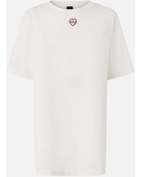 Pinko - Oversized Long T-shirt With Print And Embroidery - Lyst