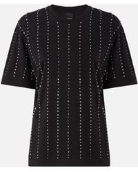 Pinko - T-Shirt With Jewel Stripes - Lyst