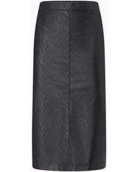 Pinko - Nappa Leather-Effect Pencil Skirt - Lyst