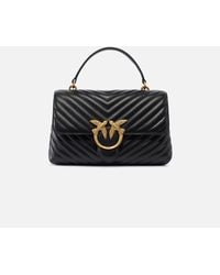 Pinko - Borsa love lady puff classic nera in pelle - Lyst