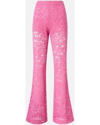 Pinko - Flared Lace Trousers - Lyst